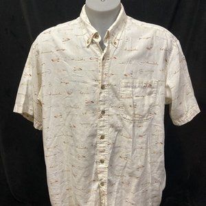 Woolrich Orignal Outdoor Wear Canvas Knit Shirt 2XL Fly Fishing Button Front